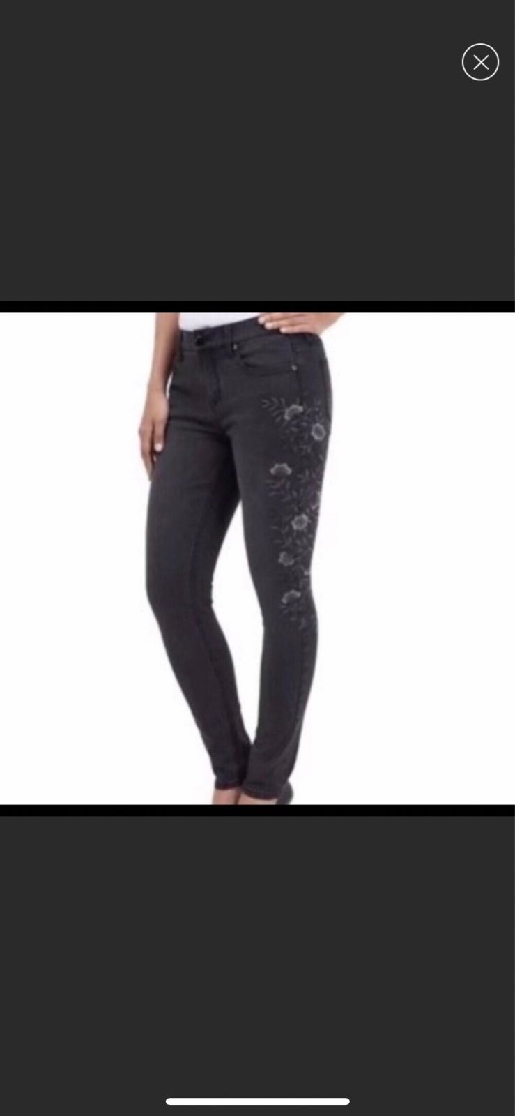 NWT Womens SEVEN 7 Faded Perses Black High Rise Skinny Floral Jeans Sz 10 $89 NWT Womens SEVEN 7 Faded Perses Black High Rise Skinny Floral Jeans Sz 10 $89